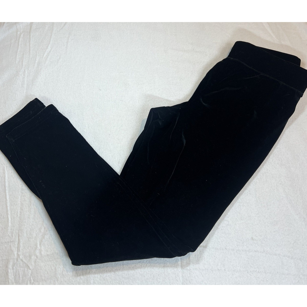 Soma Black Velvet Leggings Medium Layered Comfort With Class